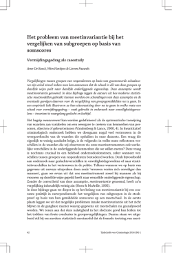 Het probleem van meetinvariantie bij het