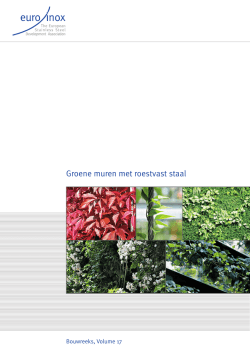 Groene muren met roestvast staal