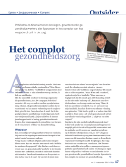 Het complot gezondheidszorg