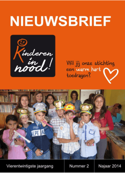 Nieuwsbrief 2014-2 - Kinderen in Nood