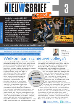 IWNH Nieuwsbrief november 2014
