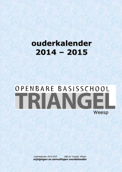 Download jaarplanner - Openbare basisschool de Triangel