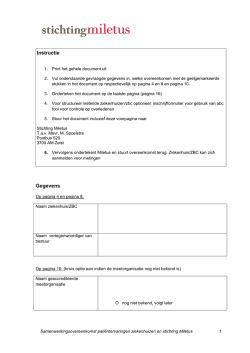 Instructie Gegevens - Patientervaringsmetingen.nl