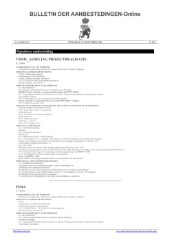 BULLETIN DER AANBESTEDINGEN