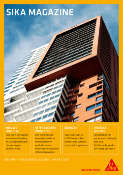 [pdf] sika magazine - Sika Nederland BV