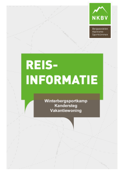 Informatie winterbergsportkamp Kandersteg