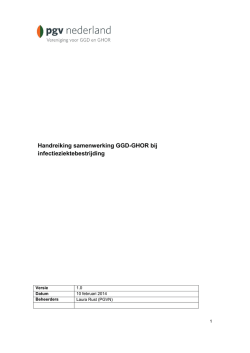 Handreiking samenwerking GGD-GHOR bij