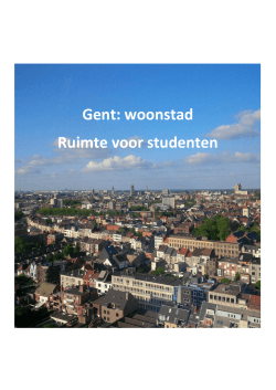 Gent: woonstad Ruimte voor studenten