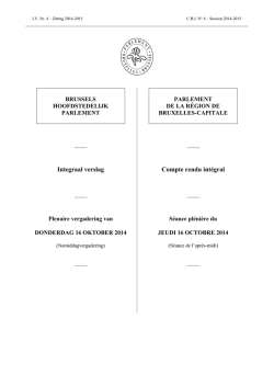 Integraal verslag Compte rendu int&eacute;gral
