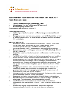 Voorwaarden IOF, CKR en klachtenregling 2014-2-28