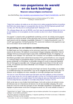 Hoe neo-paganisme de wereld en de kerk bedriegt