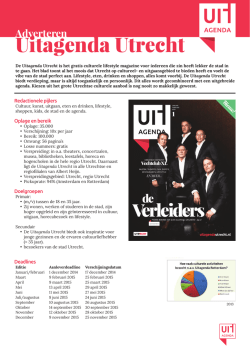Download de tariefkaart voor de Uitagenda Utrecht