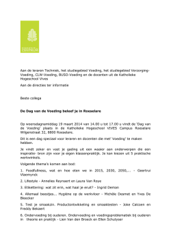 Voeding, CLW-Voeding, BUSO-Voeding en de docente