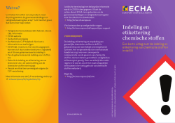 Indeling en etikettering chemische stoffen - ECHA