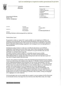 Inrichting Schiedams ondersteuningsmodel op wijkniveau