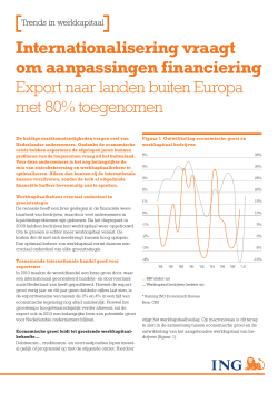 Internationalisering vraagt om aanpassingen financiering