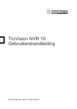 TruVision NVR 10 Gebruikershandleiding