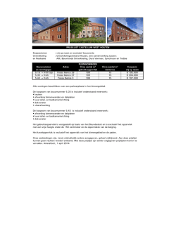 Prijslijst Castellum West
