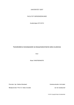 UNIVERSITEIT GENT FACULTEIT DIERGENEESKUNDE