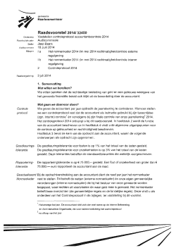 d) Vaststellen controleprotocol accountantscontrole 2014