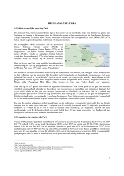Draft publicatie - regioanalyse Par&aacute;