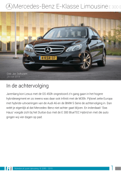 Rijtesten.nl: test Mercedes-Benz E
