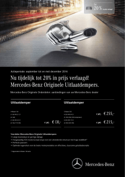 Mercedes-Benz Originele Uitlaatdempers.
