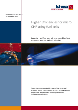 Higher Efficiencies for micro CHP using fuel cells