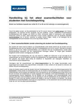 Handleiding bij het attest examenfaciliteiten Cel