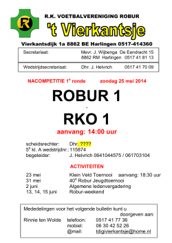 ROBUR 1 RKO 1 - Robur Harlingen