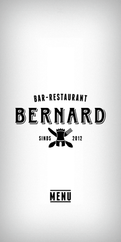 Dinerkaart in PDF - Restaurant Bernard