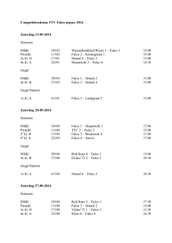 Competitieschema najaar 2014