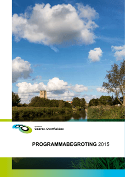 Programmabegroting 2015 - Gemeente Goeree
