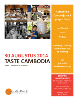 30 augustus 2014 taste cambodia