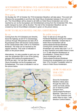 how to reach hotel okura amsterdam how to reach the city centre