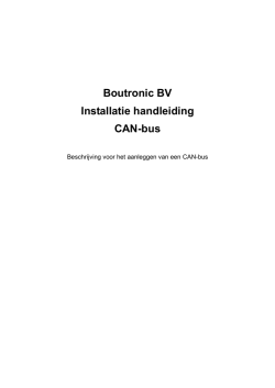 Installeren CAN-bus