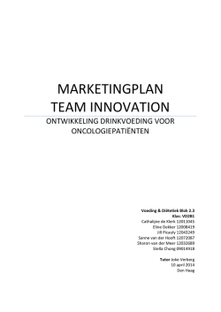 Marktingplan - De Haagse Hogeschool
