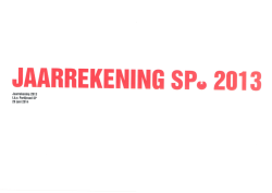 Jaarrekening 2013