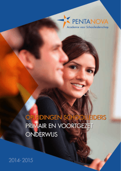 Aanbod 2014-2015 - Gereformeerde Hogeschool