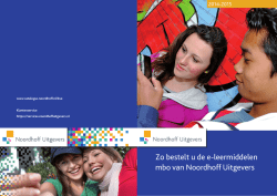 Zo bestelt u de e-leermiddelen mbo van Noordhoff Uitgevers