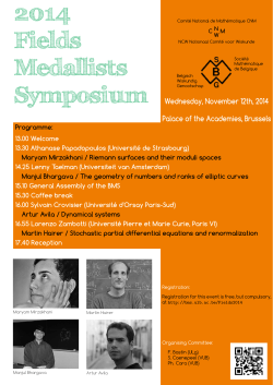 2014 Fields Medallists Symposium