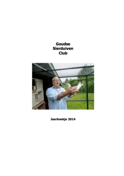 Jaarboekje 2014 - Goudse Sierduiven Club
