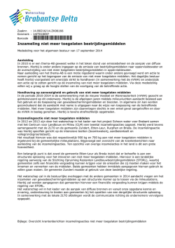4b mededeling inzameling niet meer toegelaten