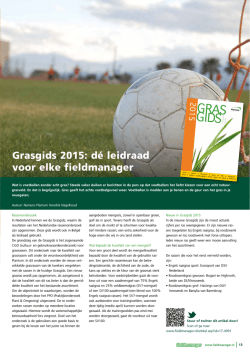 Grasgids 2015: d&eacute; leidraad voor elke fieldmanager