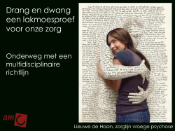 Plenair 3 Spreker : Lieuwe de Haan Drang en dwang