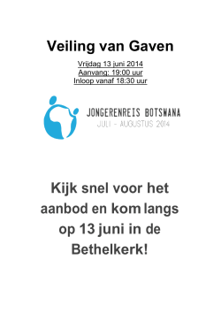 Veiling van Gaven boekje 3.0