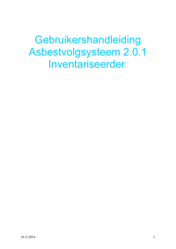Handleiding voor Inventariseerders