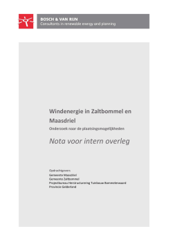 Haalbaarheidsstudie windenergie Zaltbommel