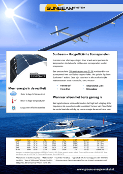 Sunbeam – Hoogefficiënte Zonnepanelen Meer energie in de