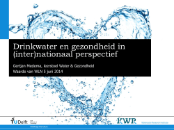 Drinkwater en gezondheid in (inter)nationaal perspectief